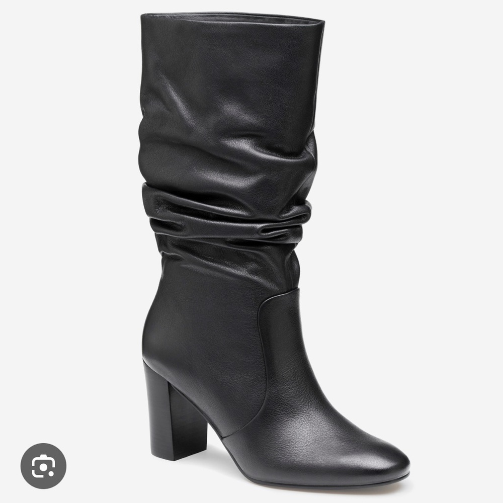 New Johnston & Murphy Charlotte Slouch boot black leather